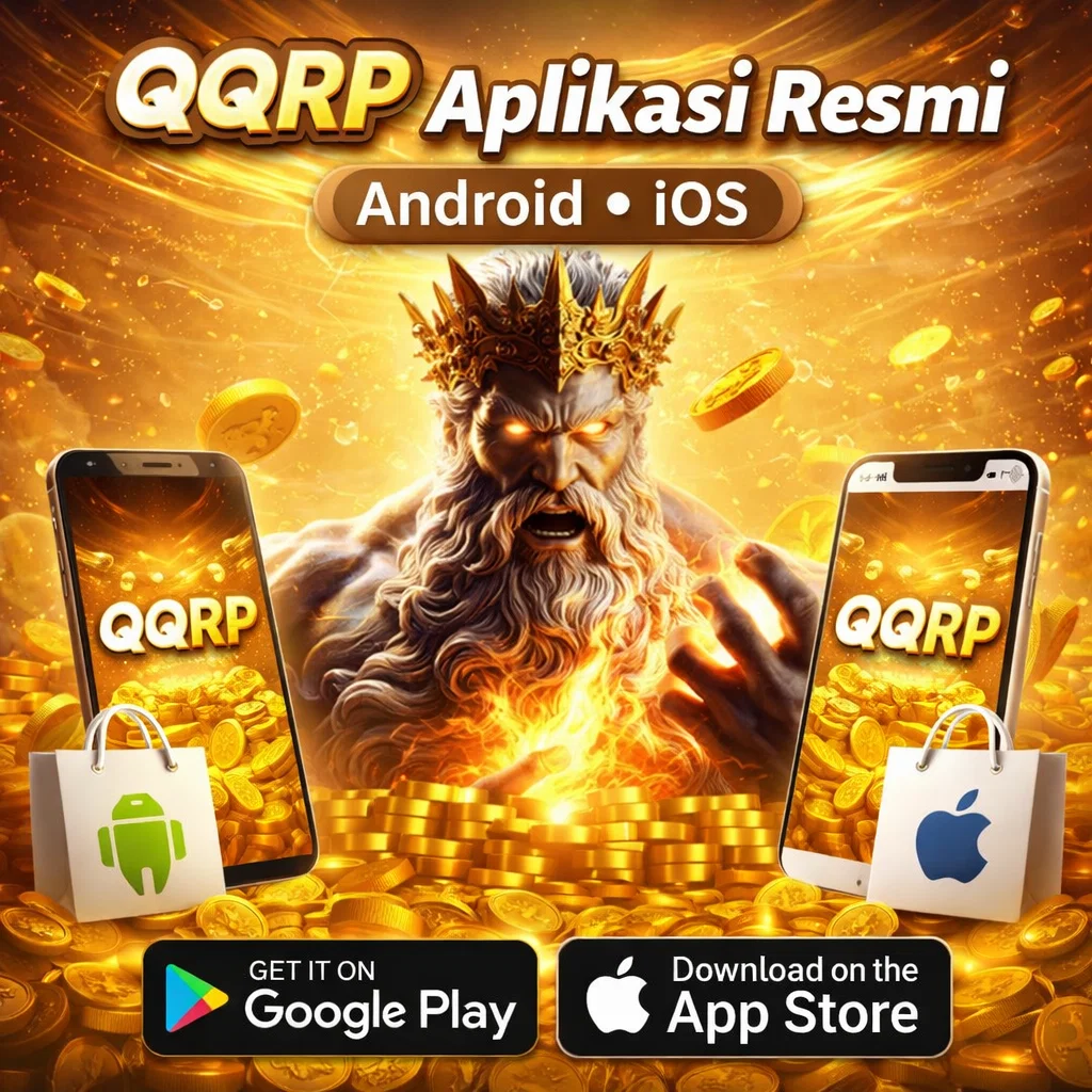 Antarmuka resmi QQRP aplikasi dengan akses cepat ke semua game dan fitur eksklusif